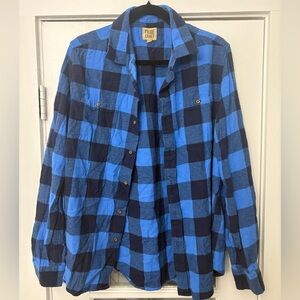 True Craft Blue and Black Checkered Shirt